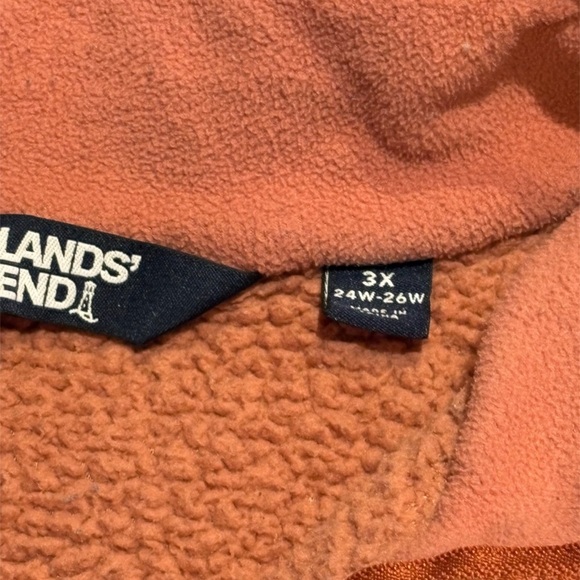 Lands’ End Women’s Sherpa Zip Up Jacket Sweatshirt Rose Size 3X (24W-26W) EUC - Picture 5 of 9